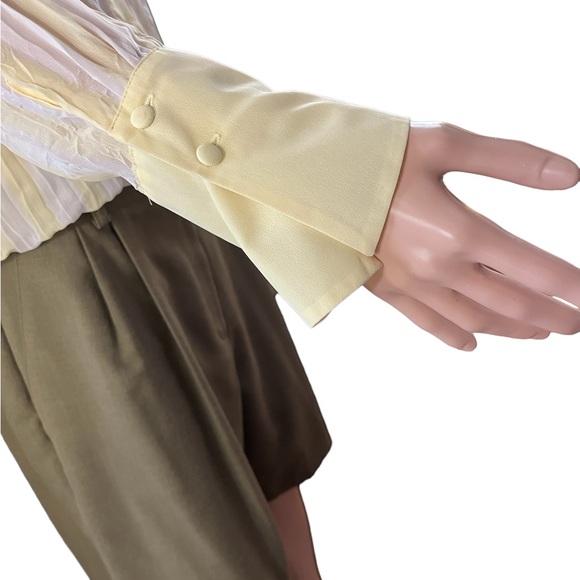 Clothing Company by Notations Vintage Long Sleeve Button Up, Yellow White | XL - Picture 14 of 16